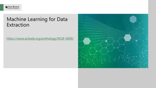 Machine Learning for Data Extraction | PPTX