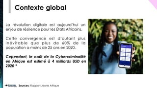 Quelques chiffres
évocateurs
L’Afrique compte 500 millions d’utilisateurs d’internet. 38% de citoyens
africains sont en li...
