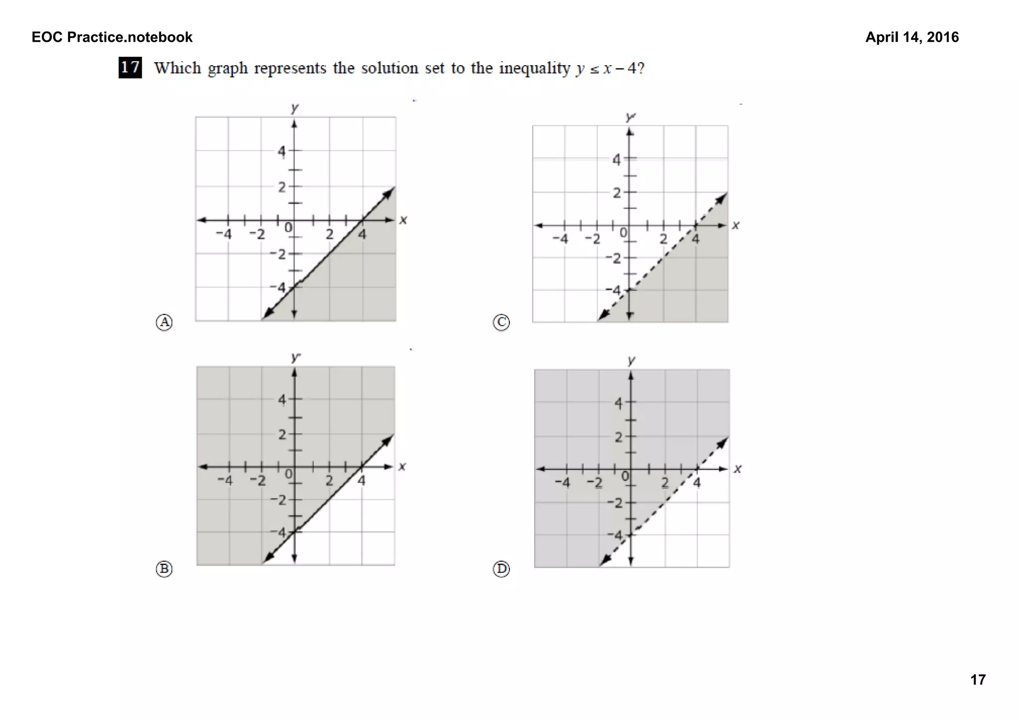 EOC Practice.notebook
17
April 14, 2016
 