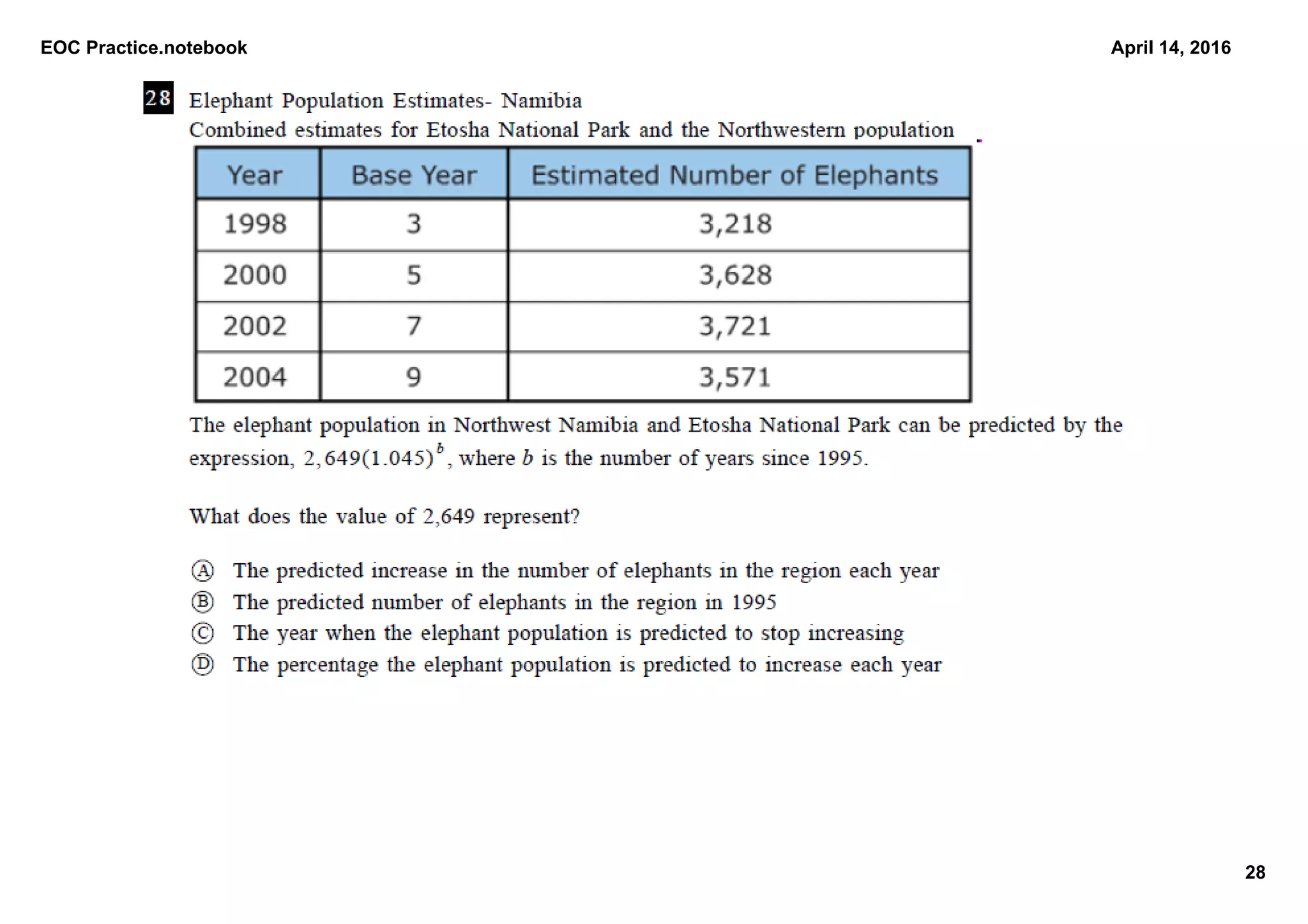 EOC Practice.notebook
28
April 14, 2016
 