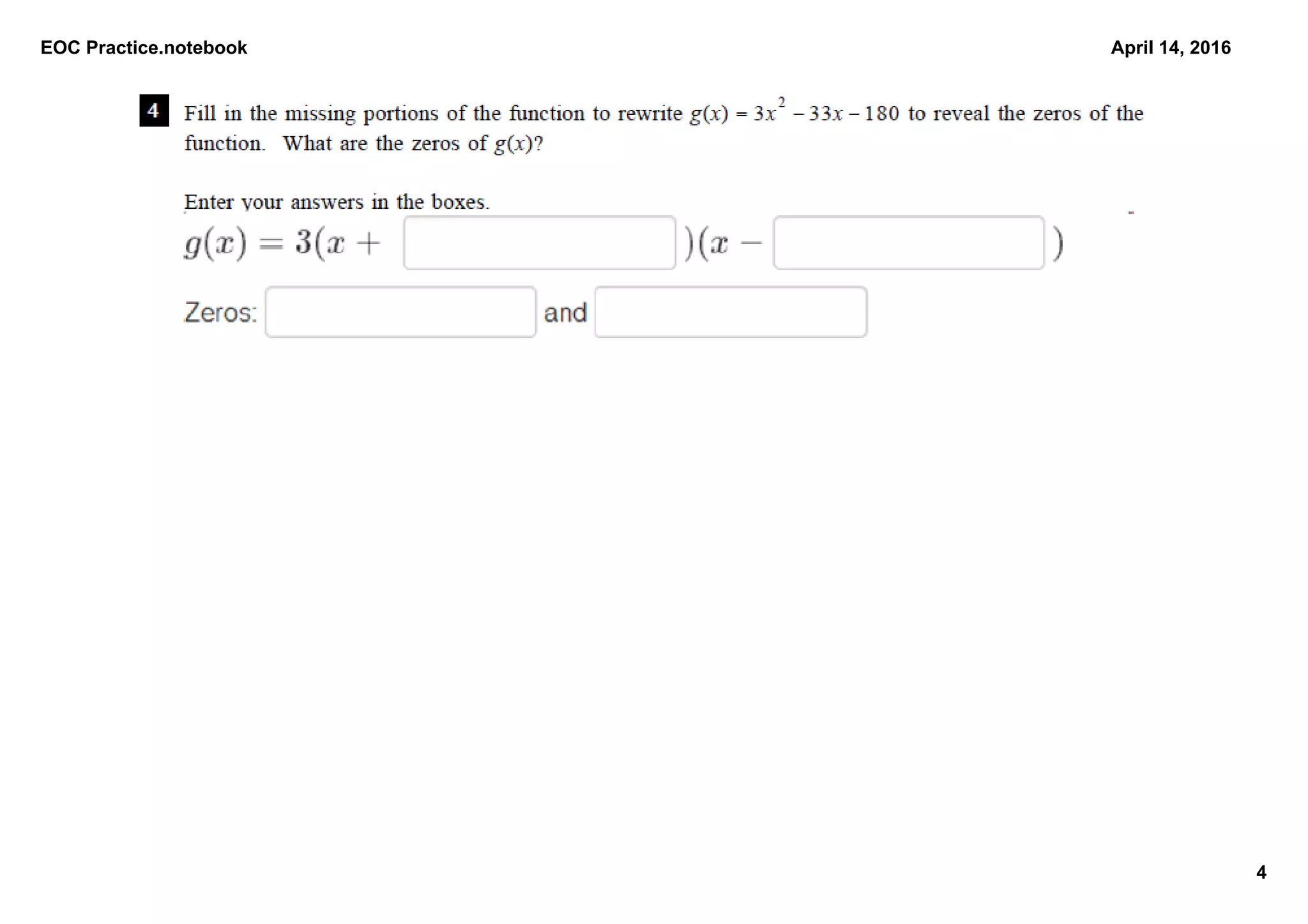 EOC Practice.notebook
4
April 14, 2016
 