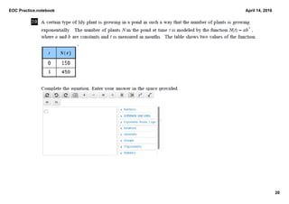 EOC Practice.notebook
20
April 14, 2016
 