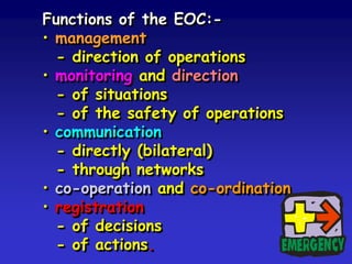 Emergency Operations Centres | PPTX