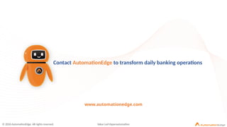 Transforming Banking Operations with AI-Driven EOD-BOD Automation for ...