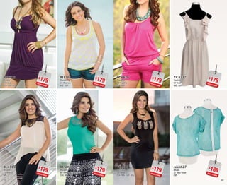 2019
$179PC0012549
BC6513
Blusón
13 Uva
CH, GR, XG
$179PC9512584
BL4315
Blusón
15 Arena
ME
$179PC4712560
SC0828
Palazzo
28 Fiusha
CH, ME
$179PC8912588
VI1210
Vestido
10 Negro
CH, ME, GR, XG
$179PC8212515
BI1701
Blusón
01 Blanco
ME, GR
$179PC5512593
BL5060
Blusón
60 Verde Esmeralda
CH, ME, XG
$179PC3412536
VC4337
Vestido
37 Kakhi
ME, GR
$189PC1113268
AK6827
Blusa
27 Sky Blue
GR
 