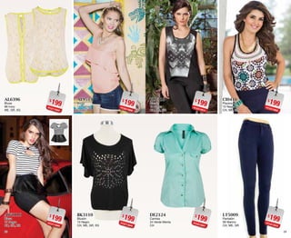 2423
$199PC2713925
AL6396
Blusa
96 Ivory
ME, GR, XG
$199PC3113985
AW0110
Blusa
10 Negro
CH, GR, XG
$199PC0013974
BL2310
Blusón
10 Negro
CH, ME, GR
$199PC5313907
DE2124
Camisa
24 Verde Menta
CH
$199PC8813908
AL9514
Blusa
14 Salmón
GR, XG
$199PC6713940
BK3110
Blusón
10 Negro
CH, ME, GR, XG
$199PC0213982
CI0410
Playera
10 Negro
CH, ME, GR
$199PC4413933
LT5009
Pantalón
09 Marino
CH, ME, GR
 