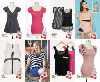 65
$119PC7208340
AK1063
Blusa
63 Gris Oxford
CH, ME
$119PC9508376
AL8596
Blusa
96 Ivory
ME, GR, XG
$119PC4508316
BL4710
Blusón
10 Negro
CH, ME, XG
$129PC9809061
AC5310
Blusa
10 Negro
GR, XG
$119PC0908341
AK1128
Blusa
28 Fiusha
CH, ME
$119PC3208333
BK6910
Blusón
10 Negro
32
$119PC3008368
BL5614
Blusón
14 Salmón
GR, XG
$129PC9309097
AD6318
Blusa
18 Palo De Rosa
CH, ME, GR, XG
 