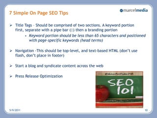 ALT Tags - Should be image specific keywords, filenames should be all lowercase, with hyphen delimiters