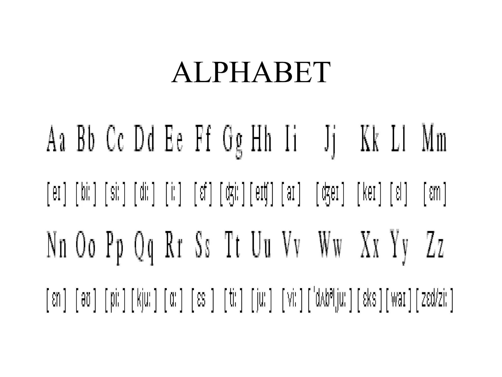 ALPHABET 
