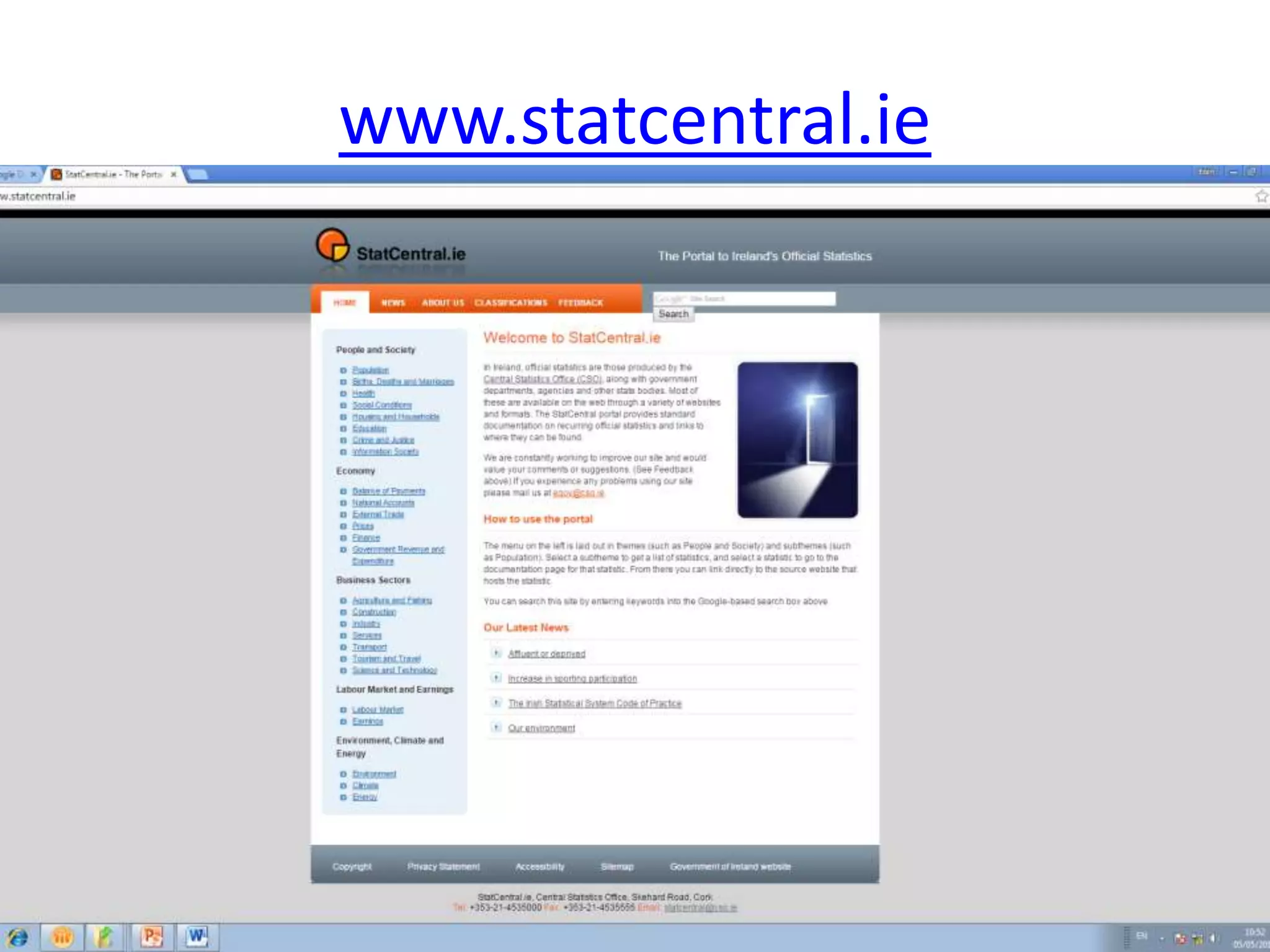 www.statcentral.ie
 