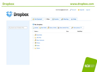Dropbox   www.dropbox.com




                  02/11/2010
 