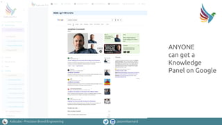 Kalicube - Precision Brand Engineering jasonmbarnard
ANYONE
can get a
Knowledge
Panel on Google
+
 