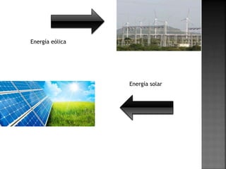 Energía eólica
Energía solar
 