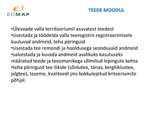 PLANEERINGUTE MOODULAmetniku tsoonPlaneeringute otsingud