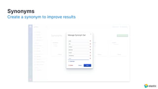 Synonyms
Create a synonym to improve results
 