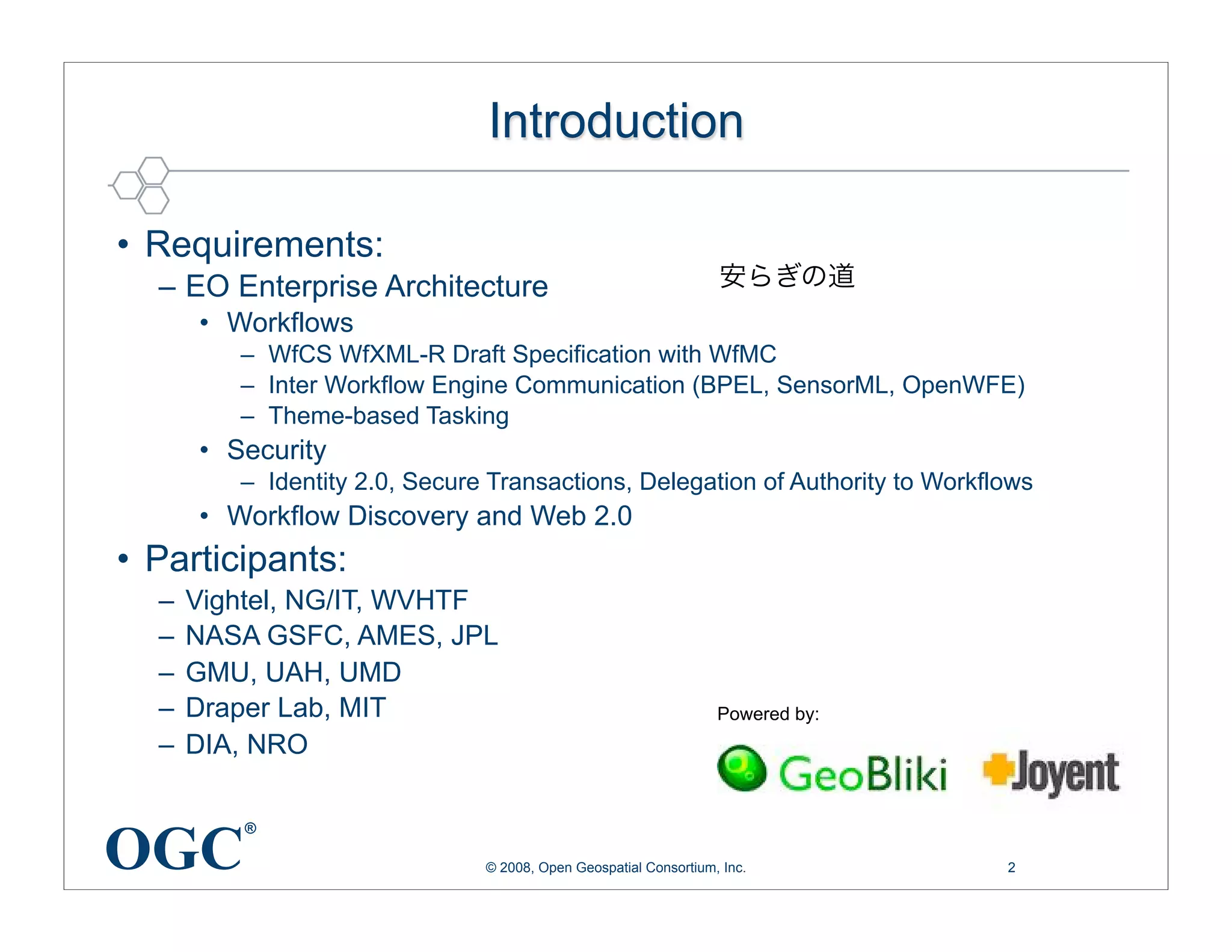 EO/NRE Interoperability Presentation