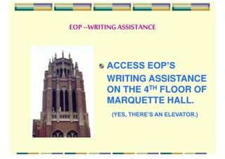EOP --WRITING ASSISTANCE
