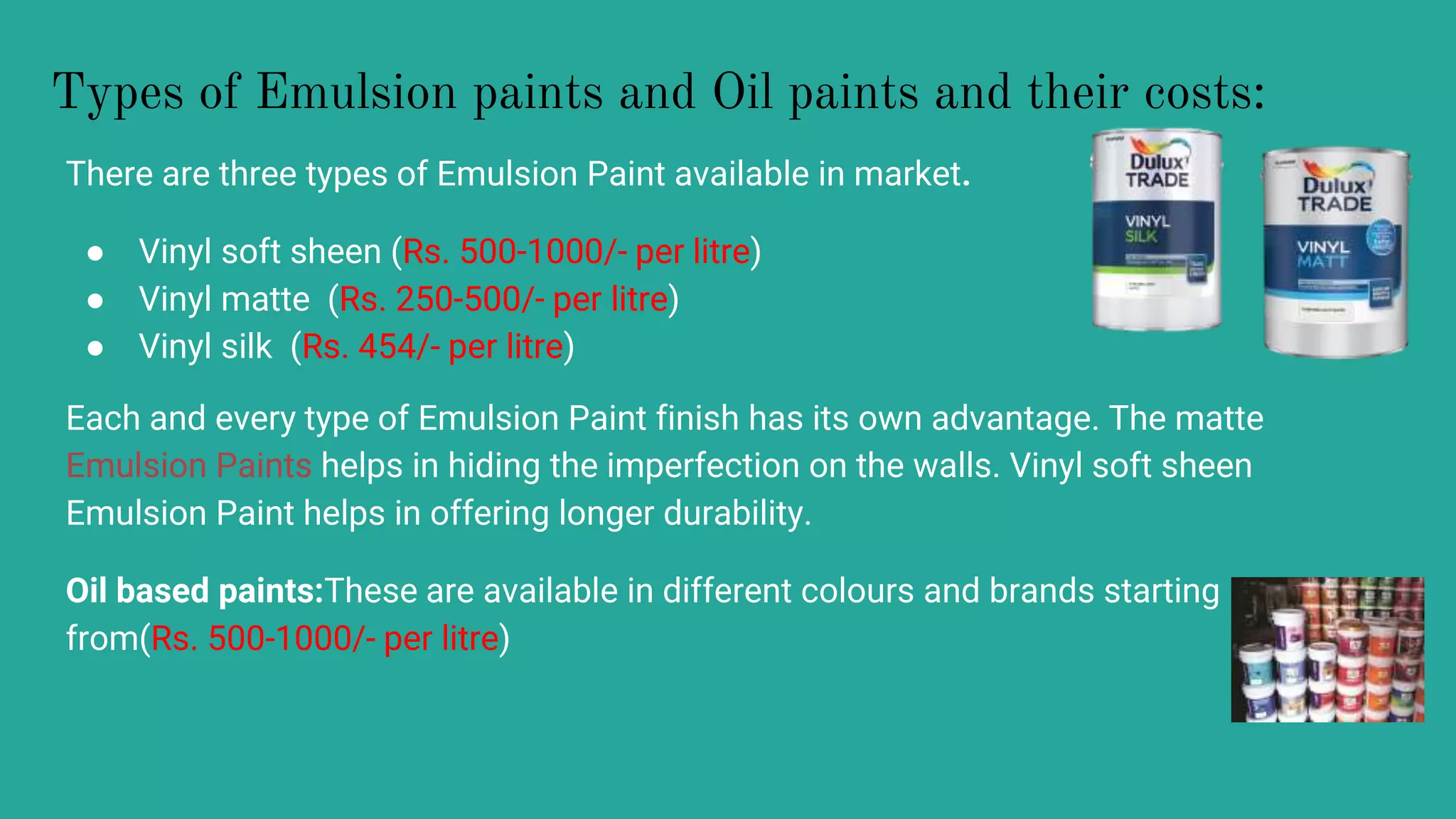 Emulsion and Oil paints PPT
