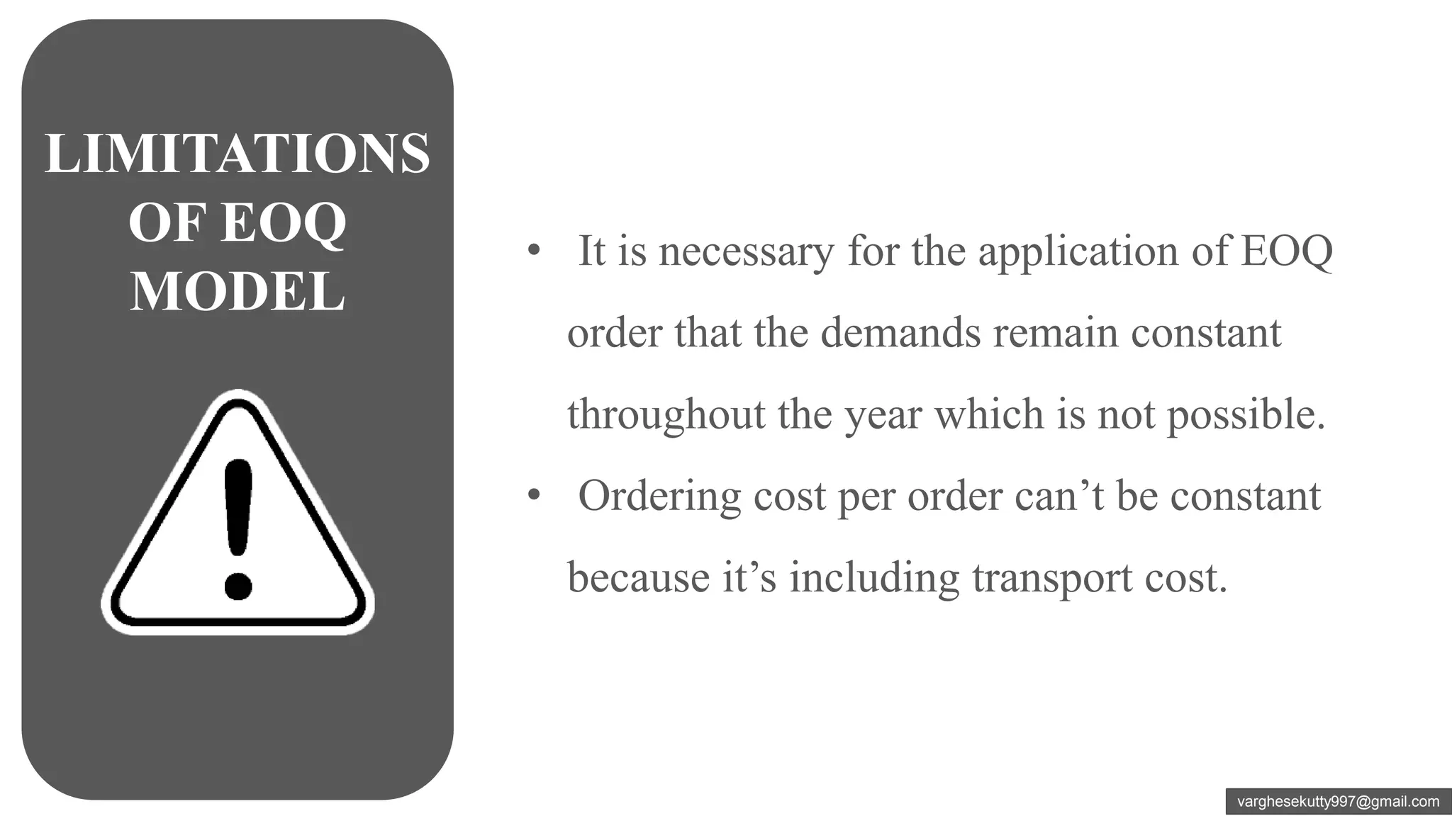 EOQ (Economic Order Quantity) | PPTX