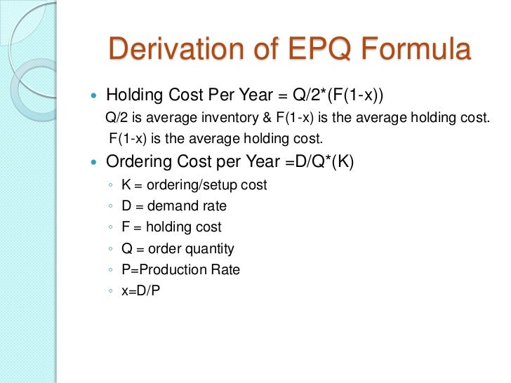 Economic Order Quantity Models economic-order-quantity-models