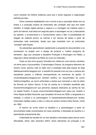 E o rádio