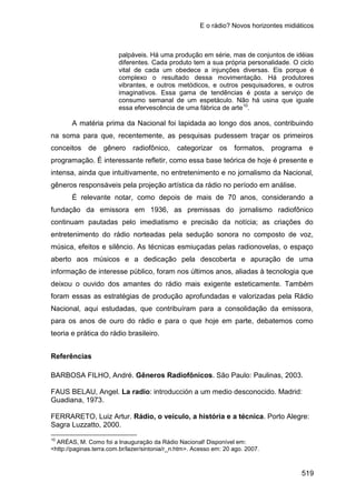 E o rádio