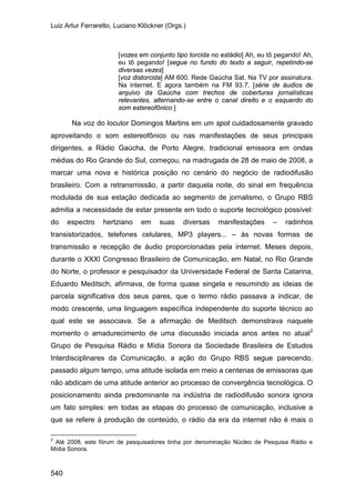 E o rádio