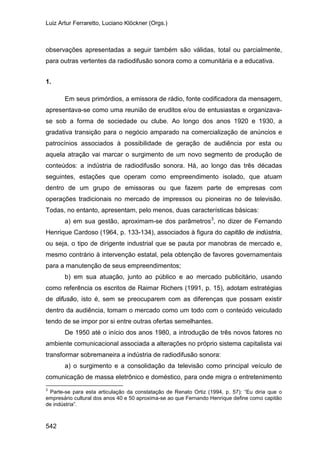 E o rádio