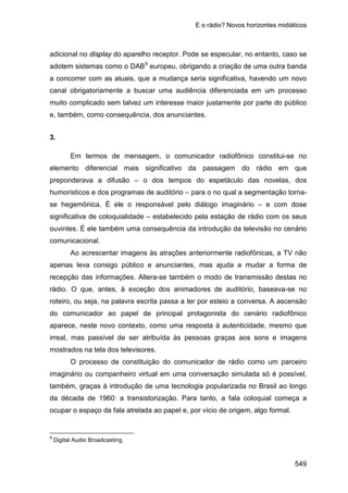 E o rádio