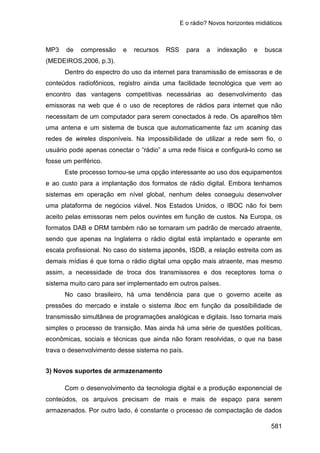E o rádio
