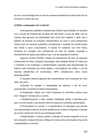 E o rádio