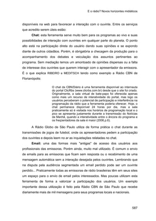 E o rádio