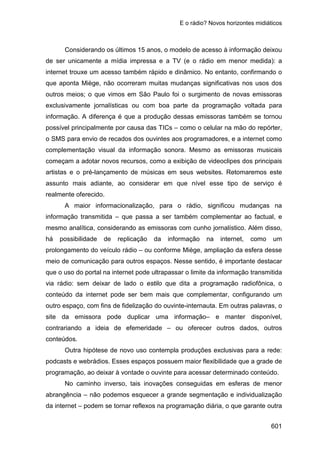 E o rádio