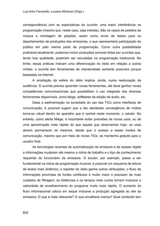E o rádio