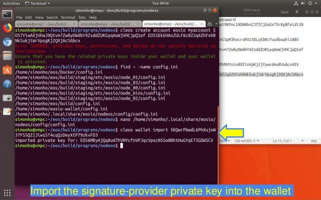 EOSIO Slide 3 - Setup wallet