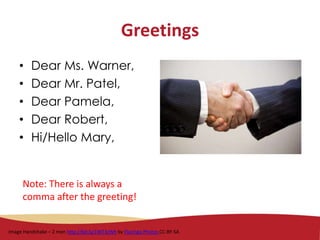 Hello Ms Workplace Communications: writing formal emails | PPTX