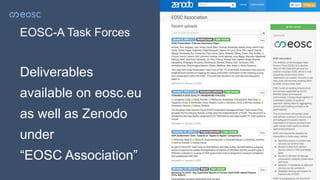 www.geant.org
EOSC-A Task Forces
Deliverables
available on eosc.eu
as well as Zenodo
under
“EOSC Association”
 