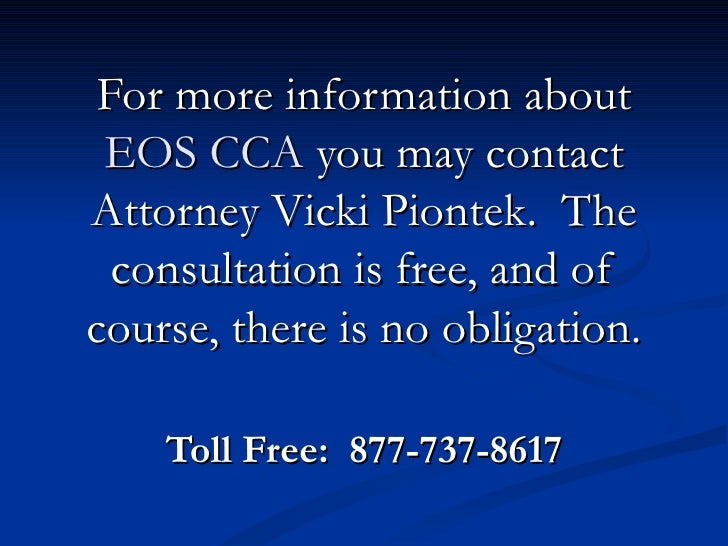 stop eos cca call 877 737 8617 for legal help eos cca