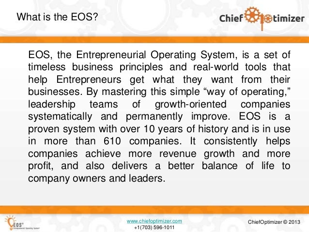 Entrepreneurial Operating System (EOS): Model and Process