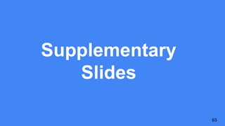 Supplementary
Slides
63
 