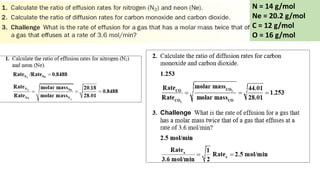 N = 14 g/mol
Ne = 20.2 g/mol
C = 12 g/mol
O = 16 g/mol
 