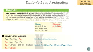 21
Dalton’s Law: Application
 