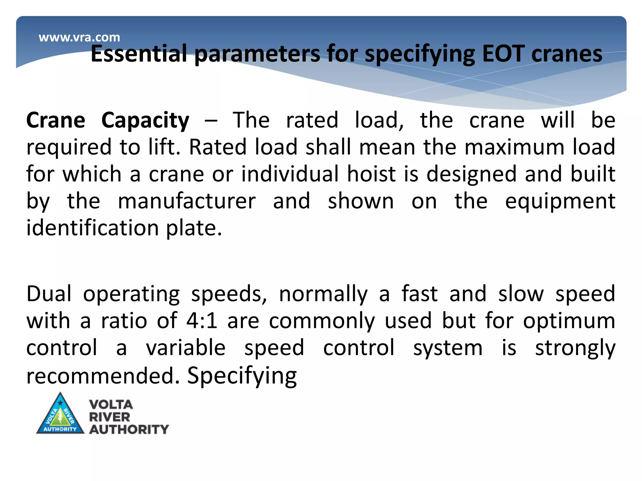 Electric Overhead cranes | PDF