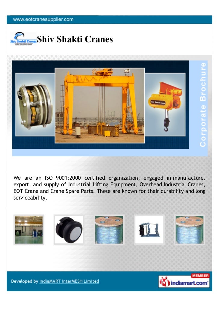 Shiv Shakti Cranes, Faridabad, Lifting Equipment