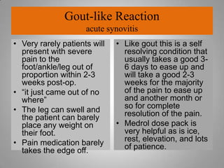 ATFL Injectionuse 1.5 ccs of local   ½ to ¾ cc of steroidGive it superficially not too deep. Palpate the area prior to sticking them with the needle to see where the “bulls-eye” is located.