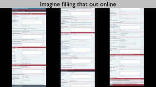 Imagine ﬁlling that out online
 