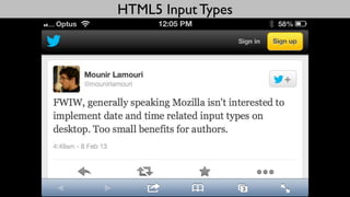 HTML5 Input Types
 