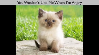 You Wouldn’t Like Me When I’m Angry
 