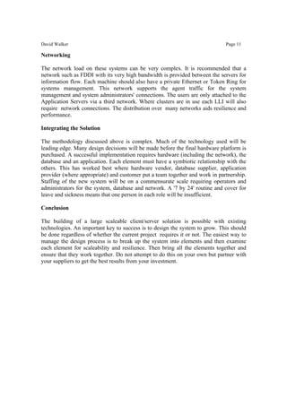 David Walker                                                                   Page 11

Networking

The network load on th...