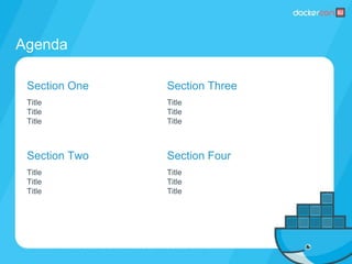 Agenda
Section Three
Title
Title
Title
Section Four
Title
Title
Title
Section One
Title
Title
Title
Section Two
Title
Title
Title
 